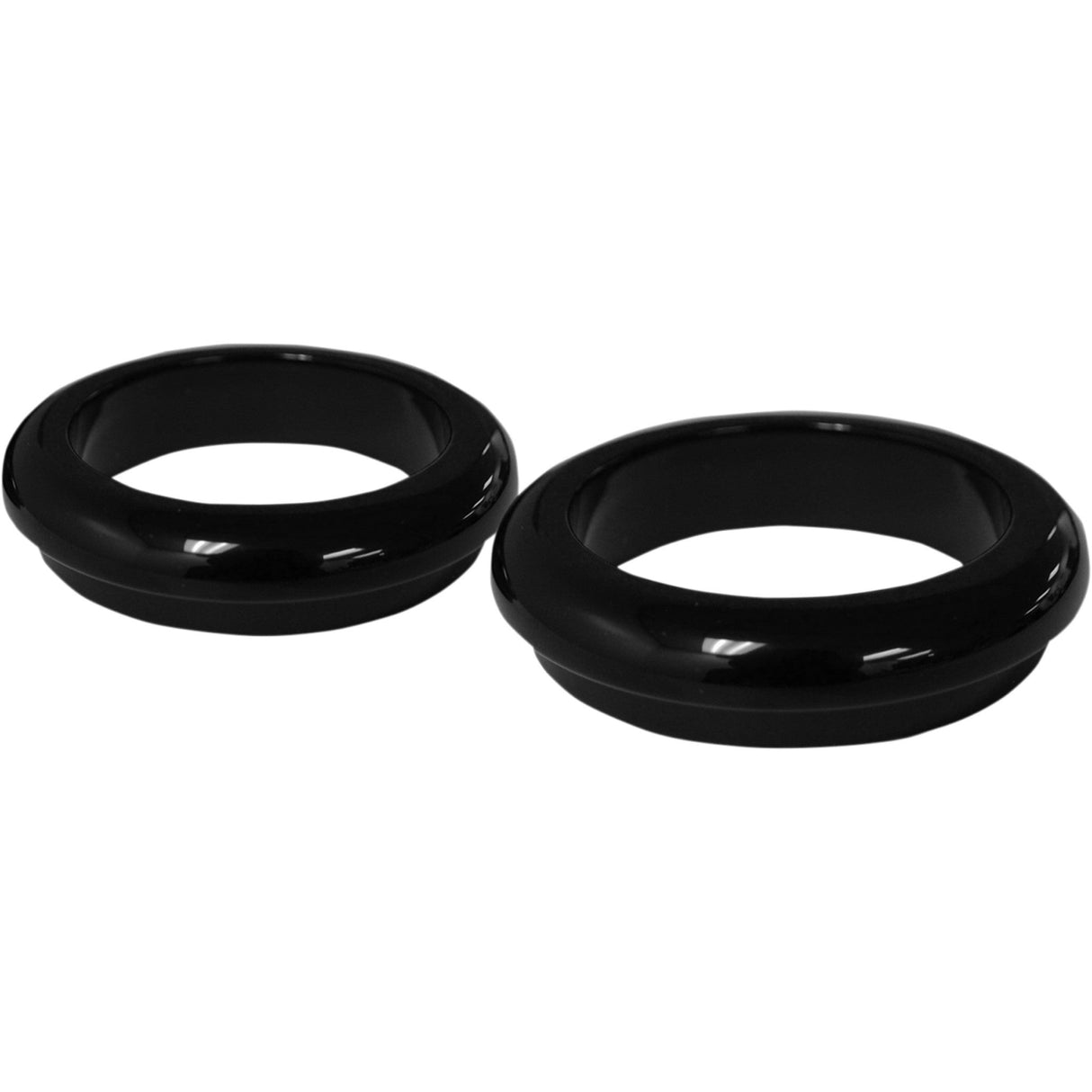 LA Choppers Fork Dust Covers 49 Mm Gloss Black Powder-Coat - LA-7503-49B For Harley Dyna 2006-2017
