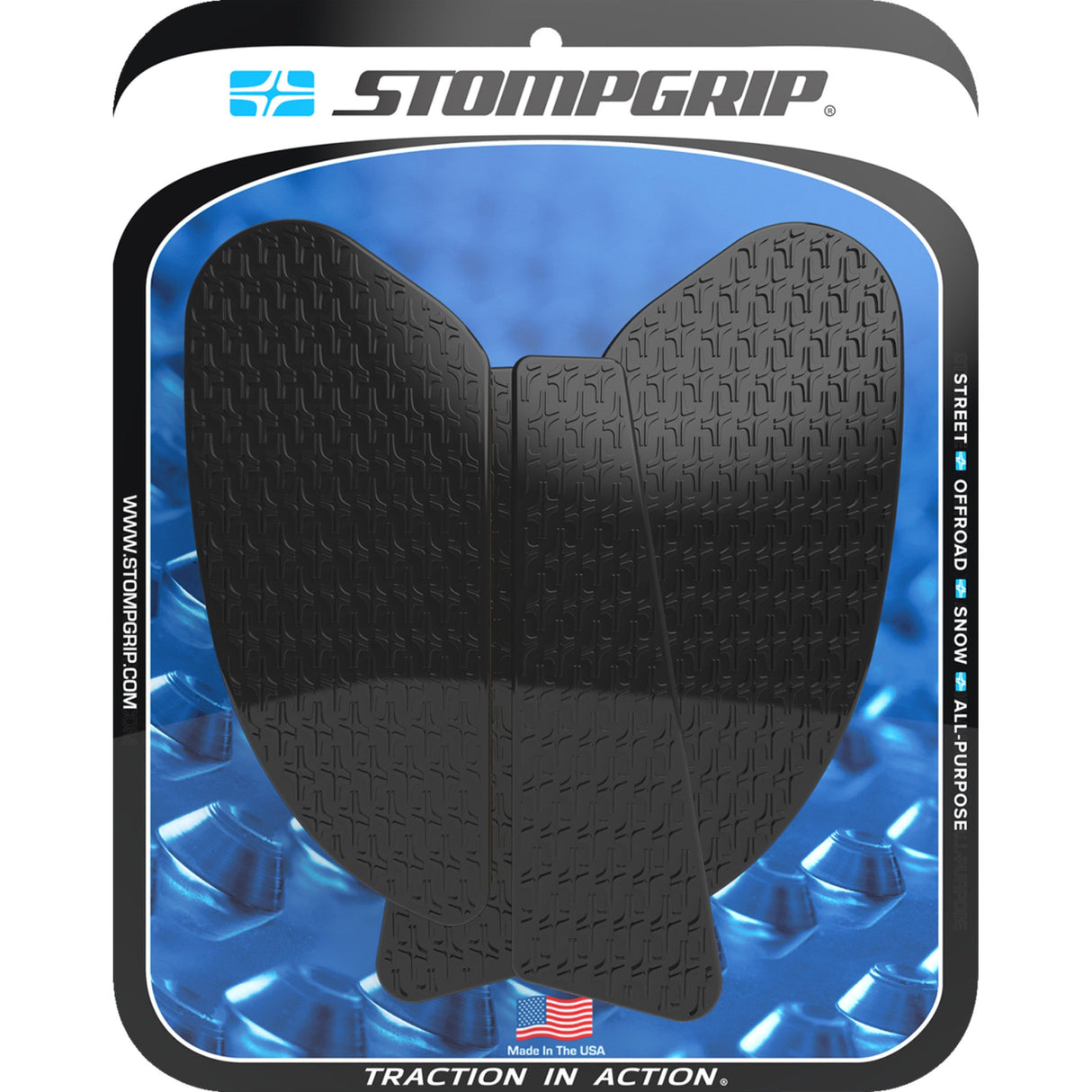 STOMPGRIP 4320-2686 55-14-0201B Icon Profile Traction Pad Tank Grips Traction Pad Tank Grips - Icon - Black - Z H2