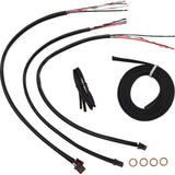 LA Choppers Complete Black Vinyl Braided Handlebar Cable Brake Line Kit 15"-17" Handlebars - LA-8156KT2-16B For Harley Softail 2018-2022