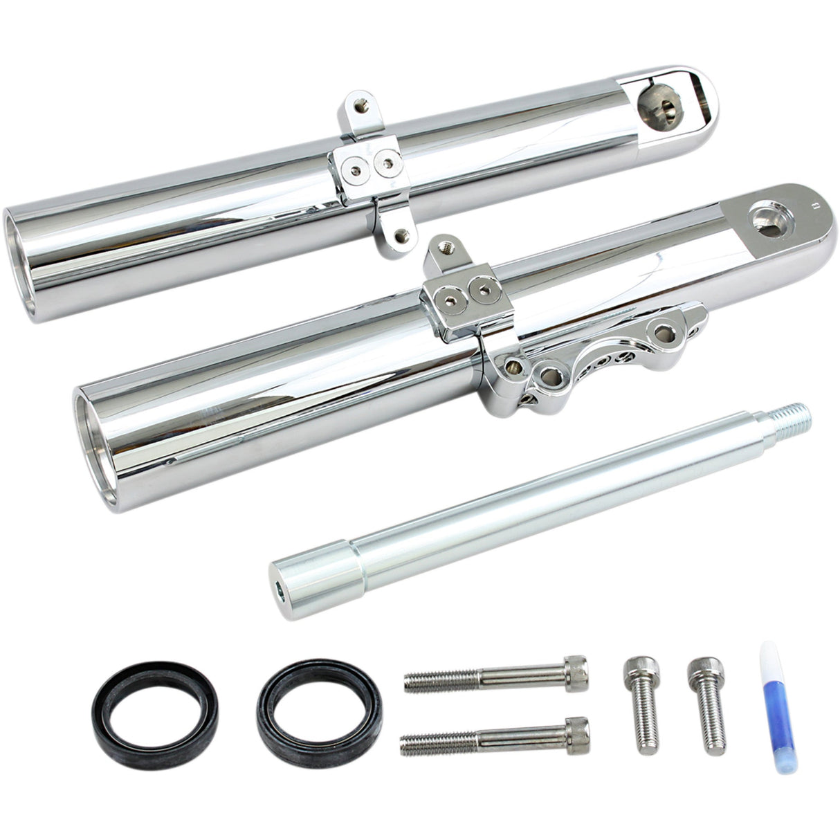 Arlen Ness Hot Legs Fork Leg — Smooth Chrome Custom Single Disc Smooth - 06-522 For Harley Touring 2000-2007