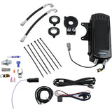 Ultracool Side Mount Oil Cooler Kit Frame Mount Oil Cooler Kit Gloss Black M8 Touring Trike - SMT8-1G For Harley Touring 2017-2023