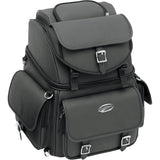 SADDLEMEN 3515-0120 EX000440 BR3400EX Combination Backrest, Backseat, and Sissy Bar Bag Sissy Bar Bag - Black