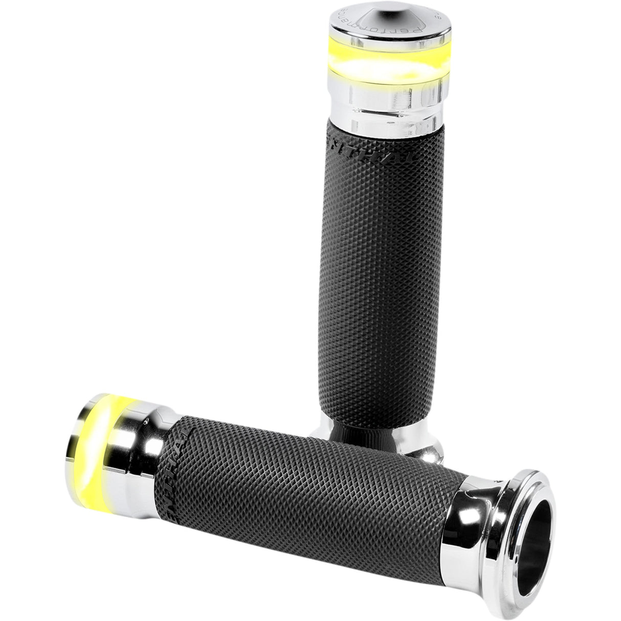 PERFORMANCE MACHINE (PM) 0630-2730 0063-2100M-CH Vision Series Contour LED Turn Signal Grips - TBW - Chrome