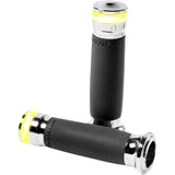 PERFORMANCE MACHINE (PM) 0630-2730 0063-2100M-CH Vision Series Contour LED Turn Signal Grips - TBW - Chrome