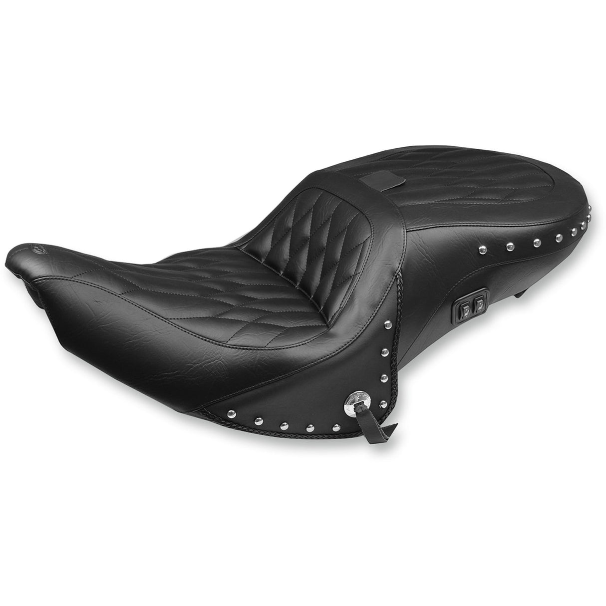 MUSTANG 0810-1983 79664 Heated One-Piece Touring Seat Heated Seat - Diamond - Driver's Backrest - Roadmaster '15-'24