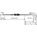 Drag Specialties Stainless Braided Idle Cable Cruise 38-7/8" For Harley Road King 1996-2007