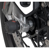 SW-Motech Front Axle Slider Front Set - STP.11.176.10201/B For Triumph Motorcycles 2012-2023 | Yamaha 1300 2015-2016