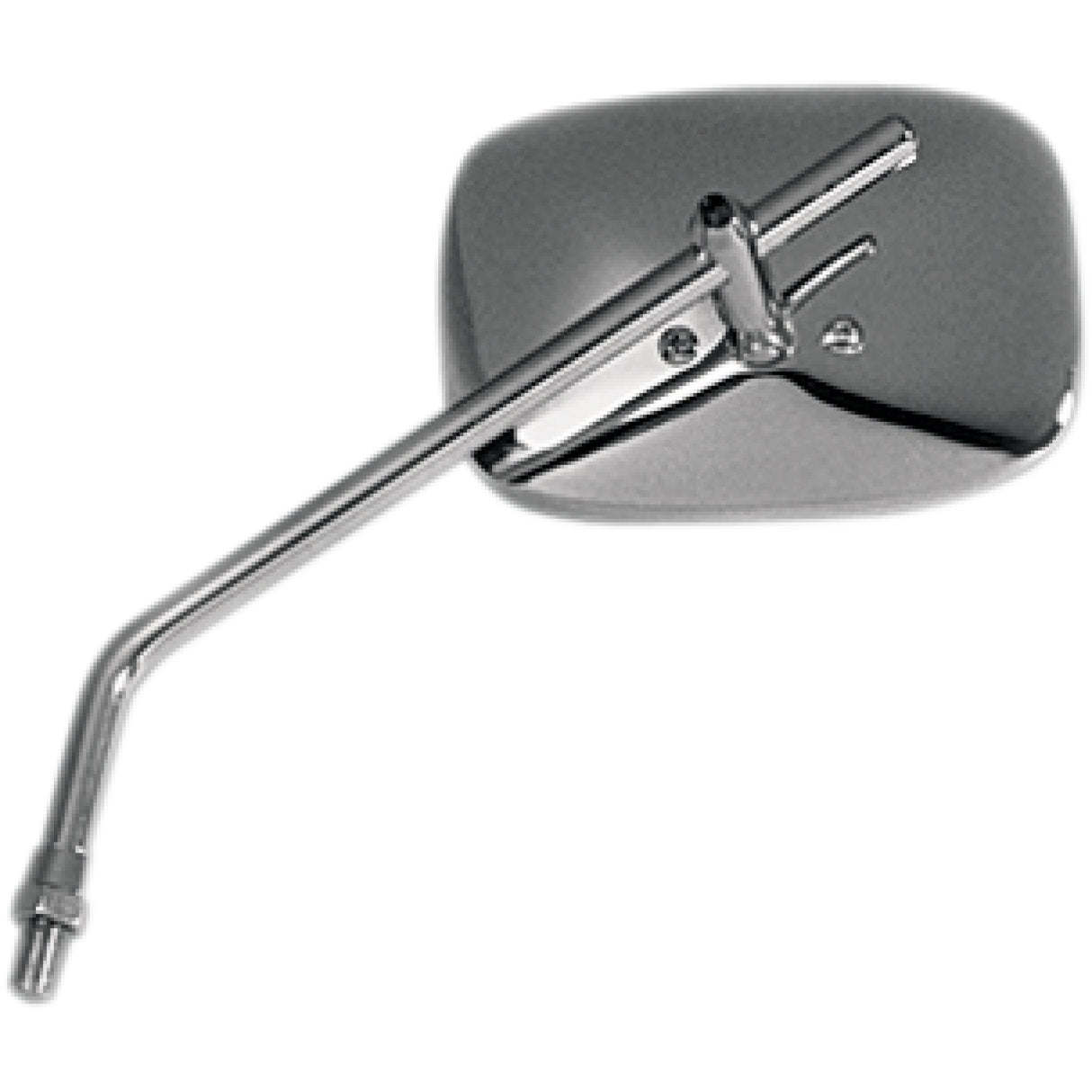 EMGO 2021710 20-21710 Universal Screw-In Stem Mirror Mirror - Die-Cast - Plain - Side View - Rectangle - M10 x 1.25 - Chrome - Left/Right