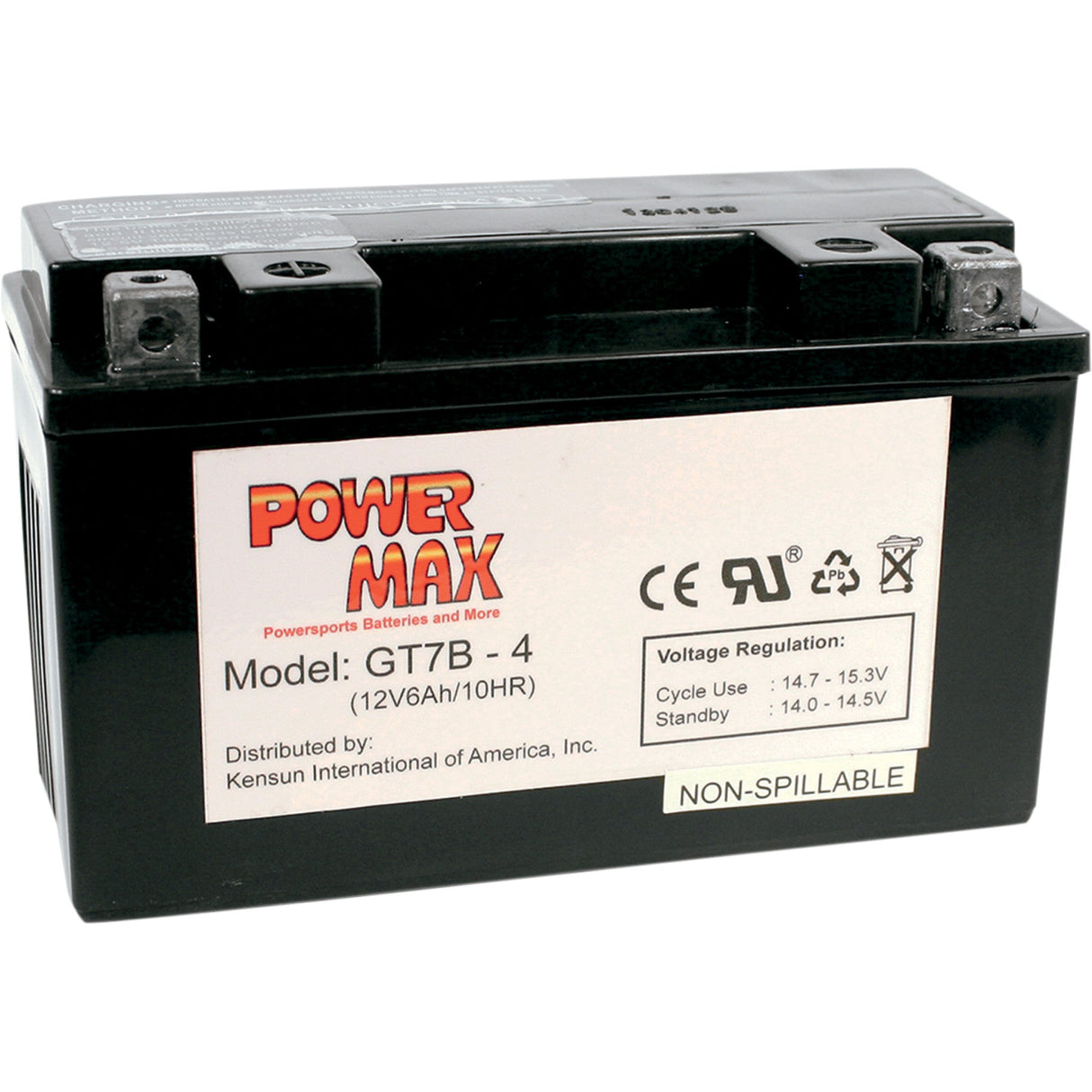 Power MAX Maintenance-Free Battery YT7B-BS - GT7B-4 For Suzuki 400 / 400E / 400S / 400SM 2000-2015 | Kawasaki KLX400R / KLX400SR 2003