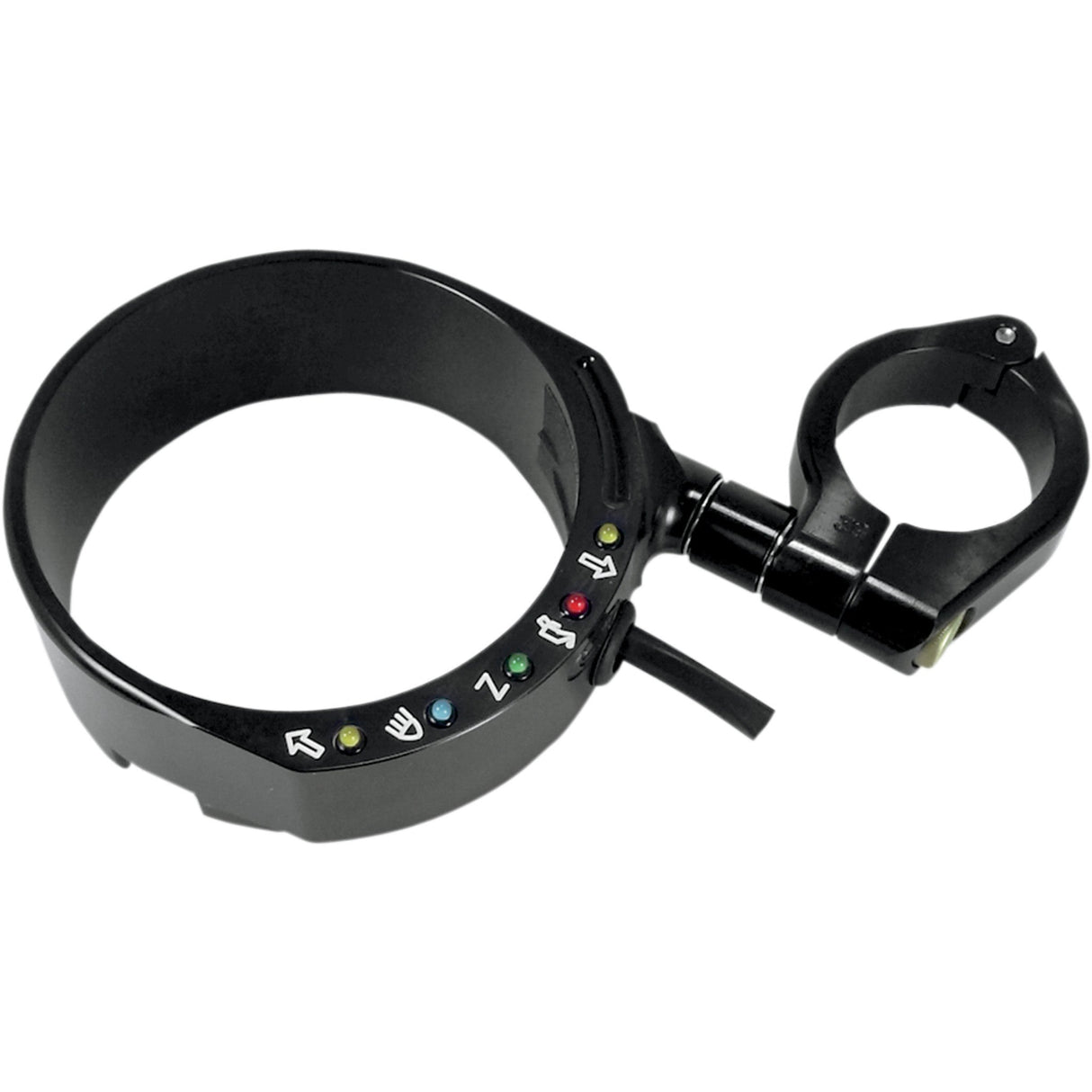 JOKER MACHINE 2210-0309 10-301B Speedometer Relocation Bracket with Easy Mount Clamp - Black Anodized - For 49 mm Fork