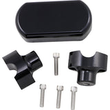 LA CHOPPERS 0602-0613 LA-7442-01B Solid Handlebar Riser & Top Clamp Kit - Risers - Solid Top - 1-1/2" - Black