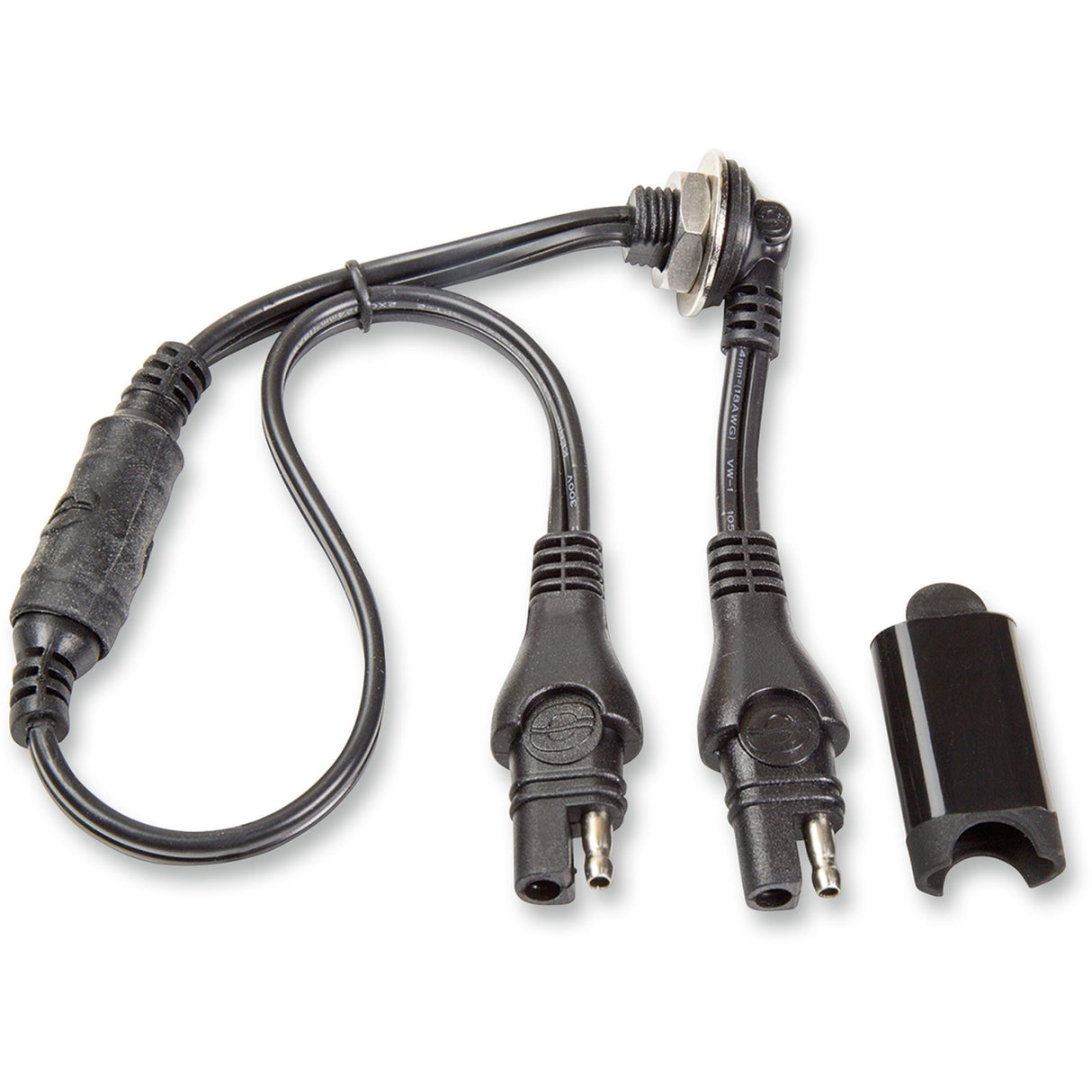 TECMATE 3807-0328 O-30 Tank Bag/Hard Case Power Entry Cable Power Cord - DC 2.5 mm Plug to SAE Adapter