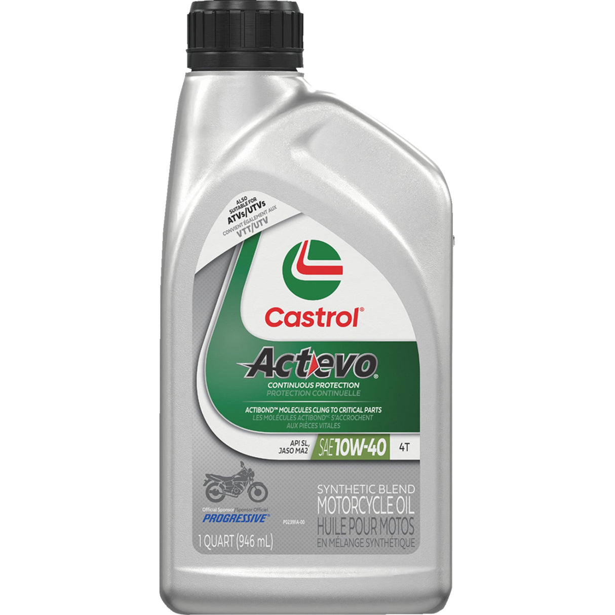 CASTROL 3601-0369 15D7D2 Act Evo® Semi-Synthetic 4T Engine Oil 10w-40 - 1 u.s. quart
