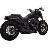 Vance & Hines 2-Into-1 Upsweep Exhaust System Black Stainless Steel - 47323 For Harley Softail 2018-2024