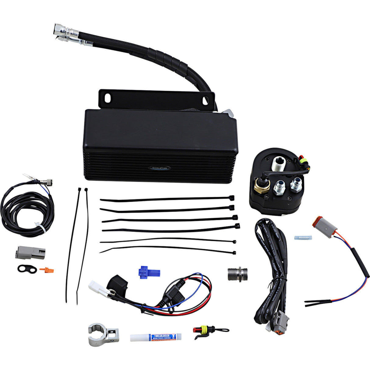 Ultracool 3.0 Below Regulator Mount Oil Cooler For S&S T Series Engines Flat Black Touring Trike - RF-2FSS For Harley Touring 2009-2016