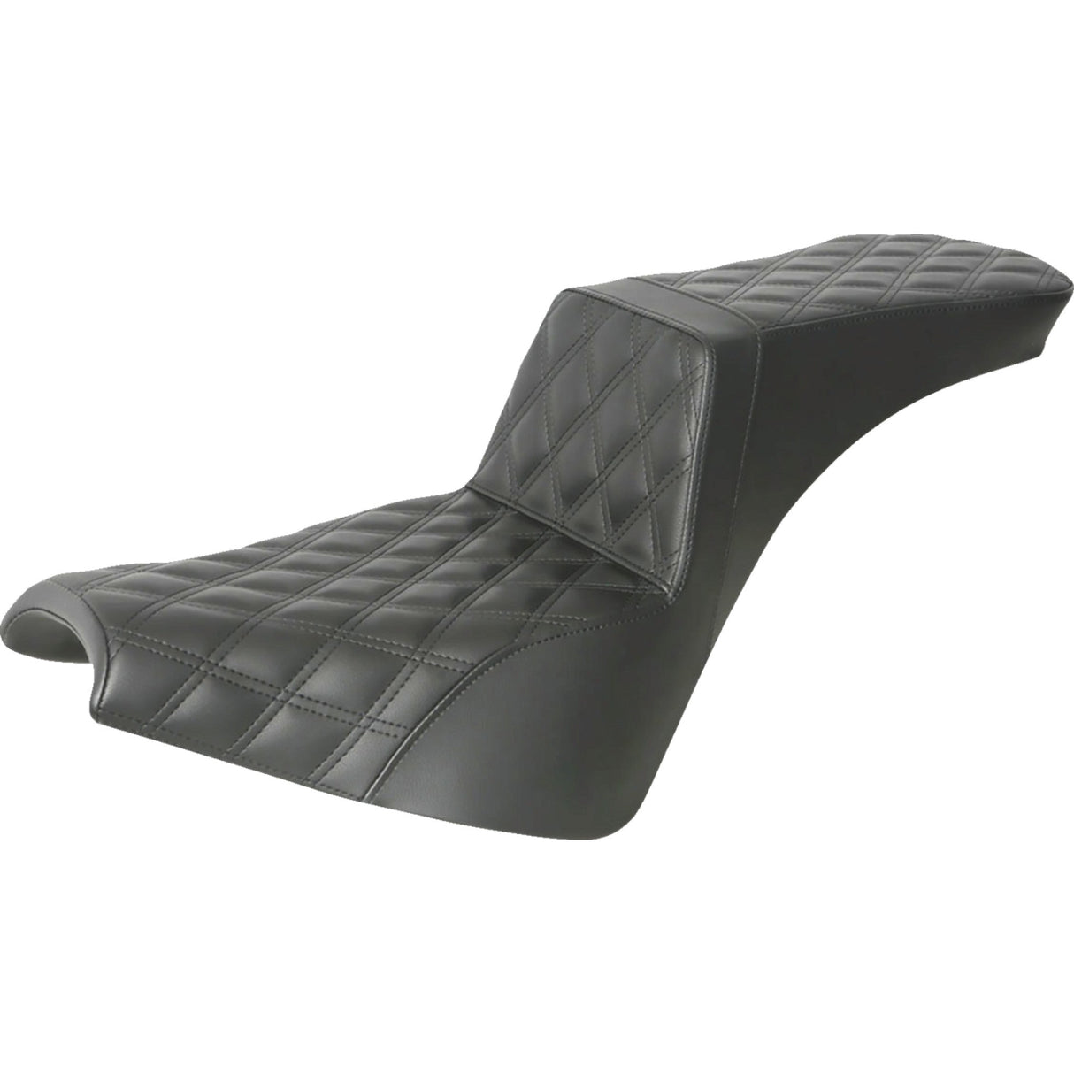 Saddlemen Step-Up Seat — Full Lattice Stitch Black - 818-30-195 For Harley Softail 2018-2025