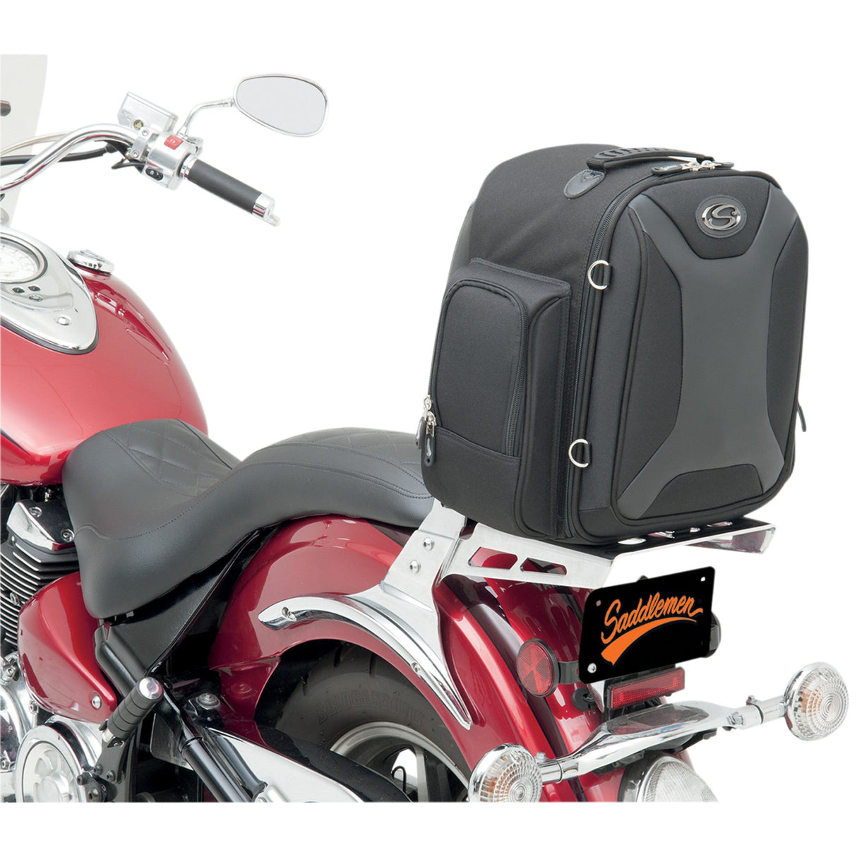 SADDLEMEN 3515-0139 EX000689 FTB1500 Sport Sissy Bar Bag Sport Sissy Bar Bag - Black