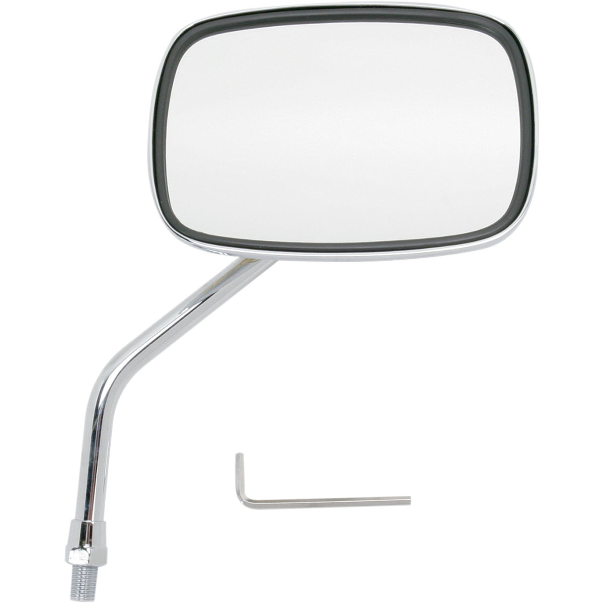 EMGO 2031758 20-31758A "Ride Free" Steel Mirror Mirror - "Ride Free" - Side View - Rectangle - M10 x 1.25 - Gold/Chrome - Left