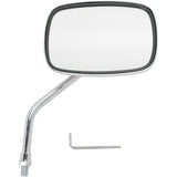 EMGO 2031758 20-31758A "Ride Free" Steel Mirror Mirror - "Ride Free" - Side View - Rectangle - M10 x 1.25 - Gold/Chrome - Left