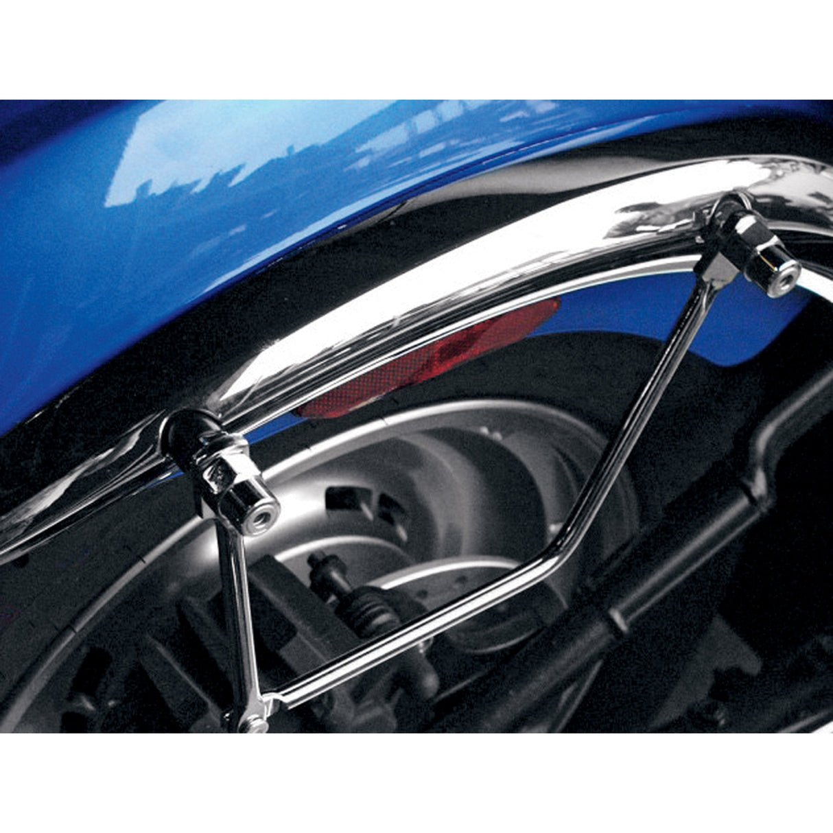 SADDLEMEN 3501-0345 3501-0345 S4 Universal Saddlebag Support Brackets Metric Saddlebag Support - Chrome
