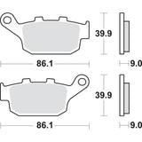 Sbs Brake Pad - 881LS For Honda Motorcycles 2013-2024 | Kawasaki 650 Versys / 800 2015-2019 | Suzuki 650 Gladius 2013-2016