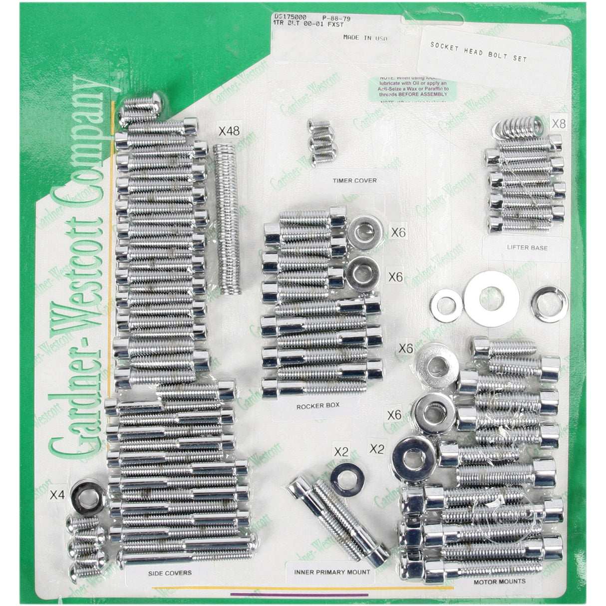 Gardner-Westcott Bolt Kit - P-88-79 For Harley Softail / 15th Anniversary 2000-2006