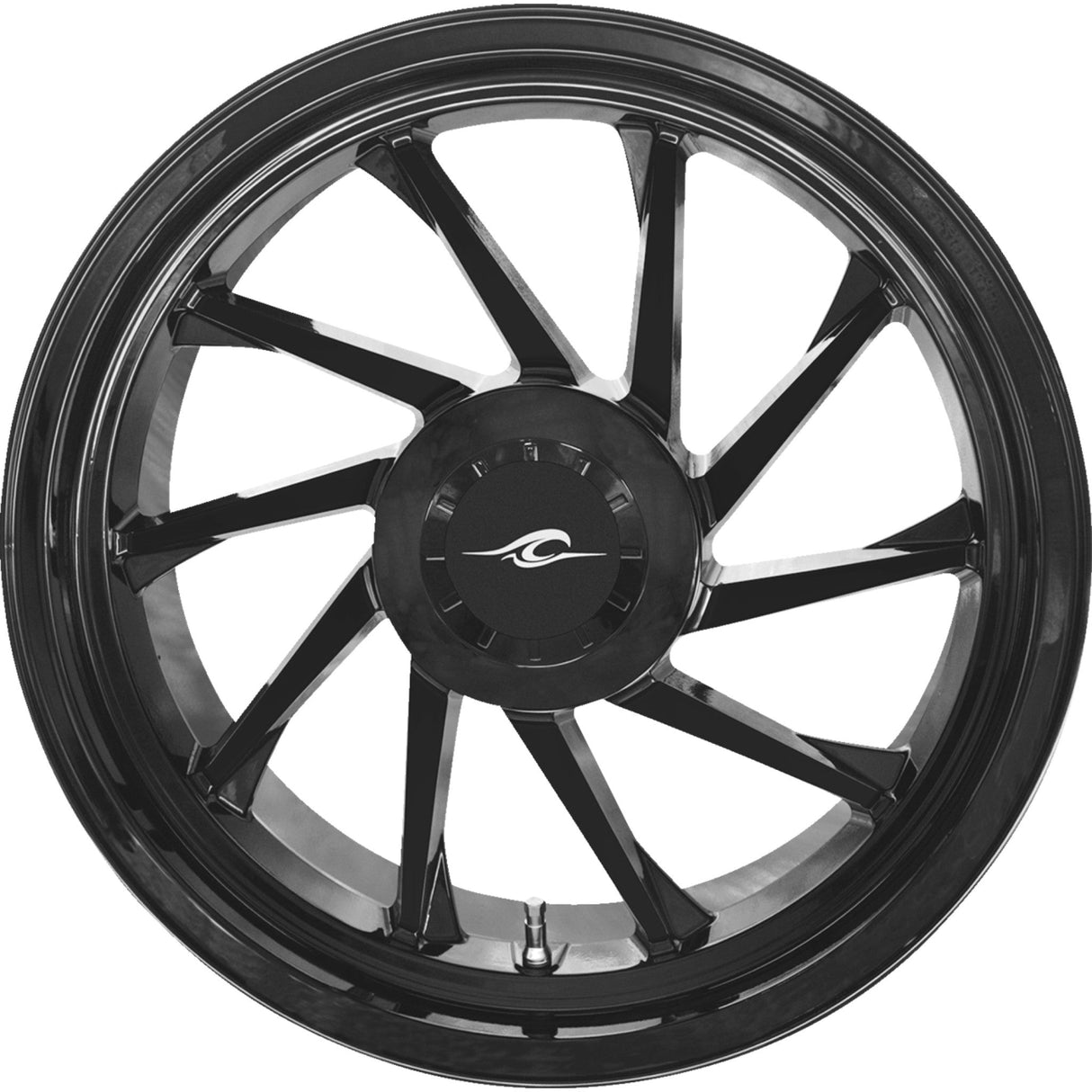 COASTAL MOTO 0202-2272 3D-HURR-187T-SB Hurricane 3D Wheel for Trike Wheel - Hurricane 3D - Rear Right - Black - 18" - Trike