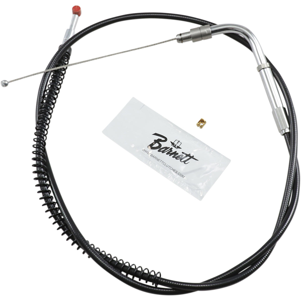 Barnett Black Vinyl Throttle Idle Cable +6" Size 35-1/2" Length - 101-30-30026-06 For Harley Super / Softail / Fat 2006-2017