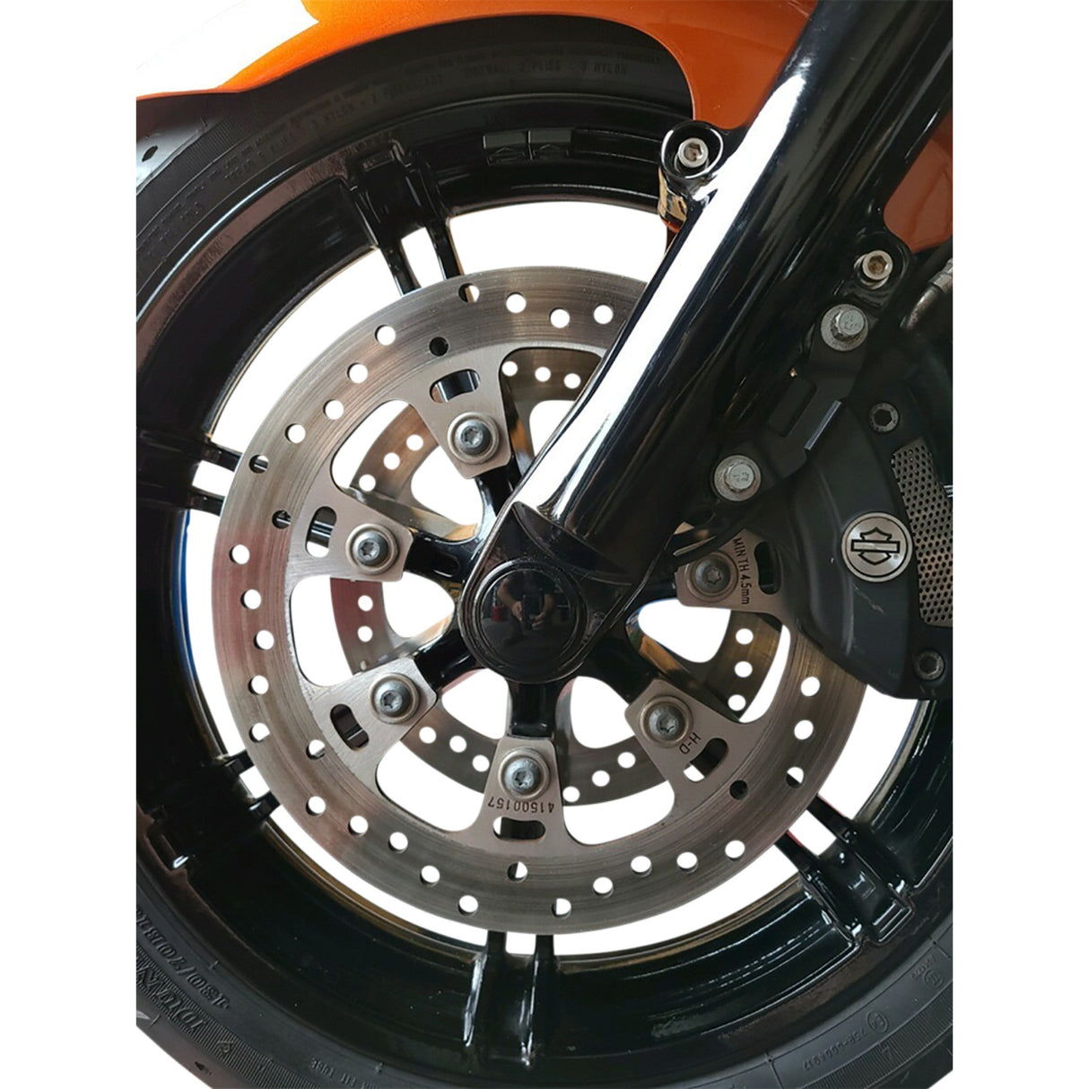 Klock Werks Flush Mount Front Axle Black With Black End Caps - KWS-01-0610 For Harley Motorcycles 2007-2025