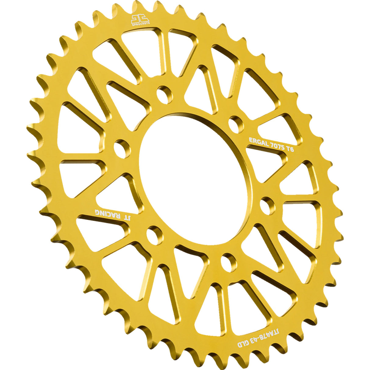 JT SPROCKETS 1211-2845 JTA478.43GLD Aluminum Rear Sprockets Rear Sprocket - Aluminum - 43 Tooth - Gold - Kawasaki