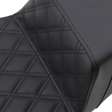 Saddlemen Extended Reach Step-Up Seats Front Lattice Stitch - 808-07B-172E For Harley Touring 2008-2025