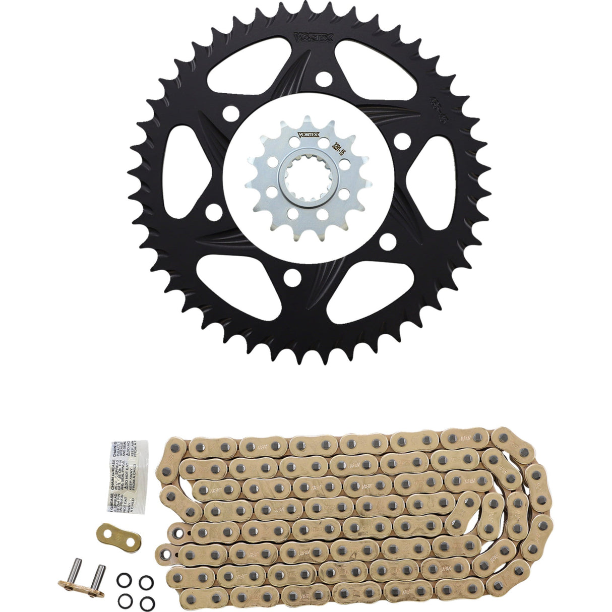 VORTEX 1230-1548 CKG6456 Chain and Sprocket Kit Chain Kit - Gold