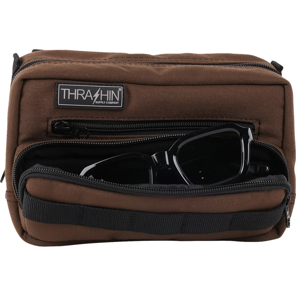 THRASHIN SUPPLY CO. 3510-0200 THB-0009 Handlebar Bag Plus - Brown