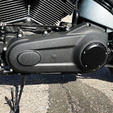 Joker Machine Billet Derby Cover Smooth Black Anodized 5 Hole - 06-966-1 For Harley Softail 2018-2024