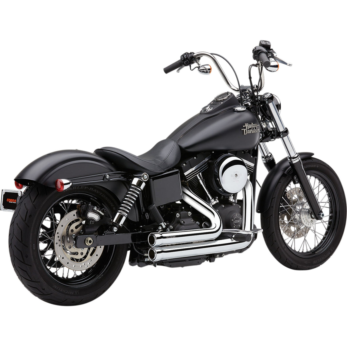 Cobra Speedster Short 2-Into-2 Exhaust System - 6709 For Harley Dyna 2006-2011