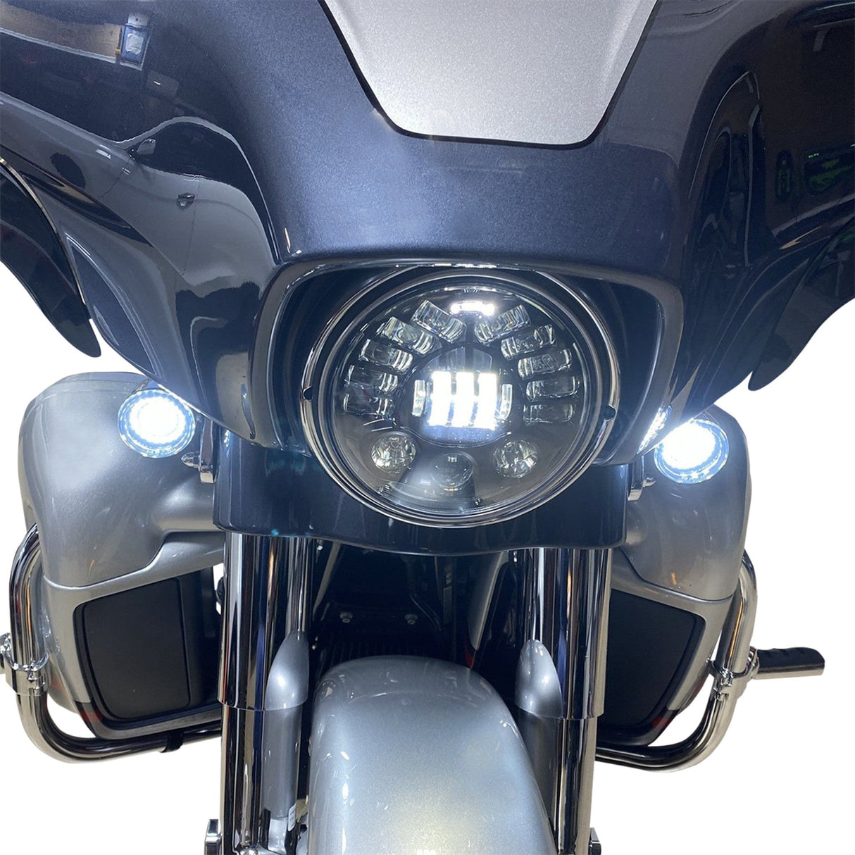 CUSTOM DYNAMICS 2001-2410 PB-7A-IND-C 7" Adaptive Headlamp for Indian 7" Adaptive Headlamp - Chrome