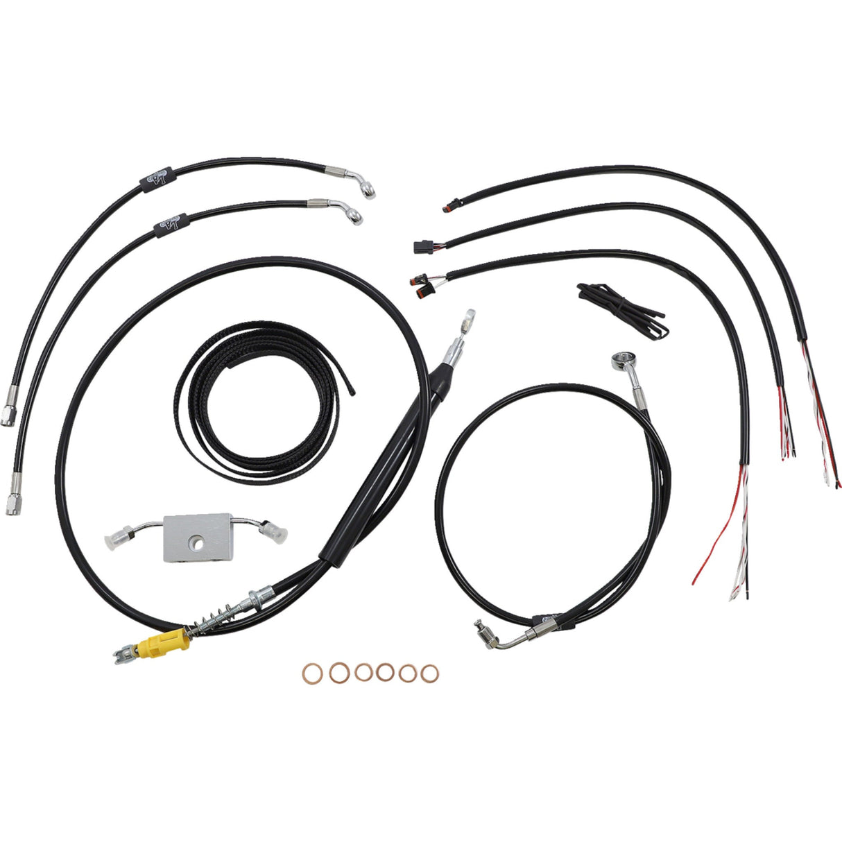 La Choppers Complete Cable Kit - LA-8157KT2-19B For Harley Softail 2018-2024