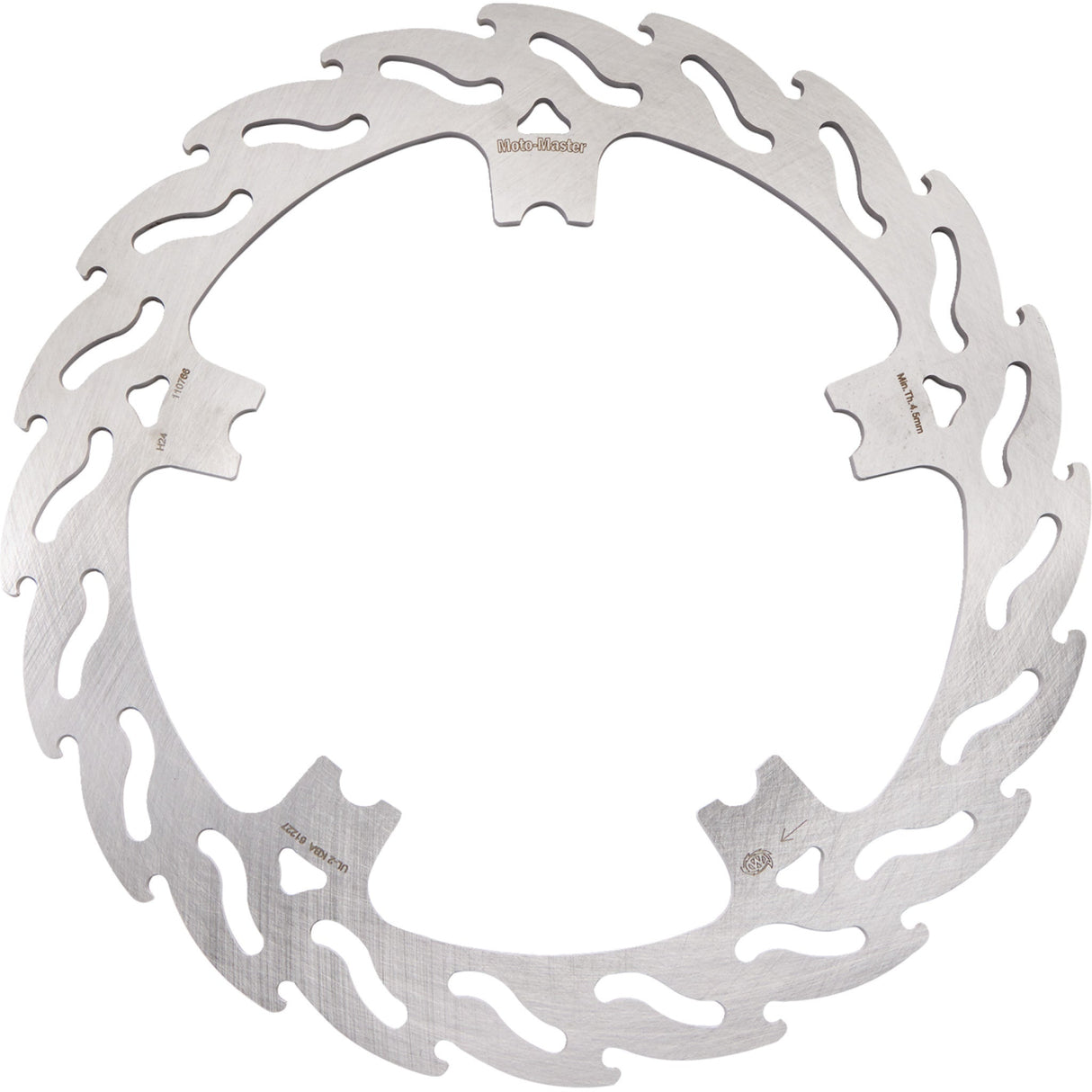 MOTO-MASTER 1711-2195 110766-PU Brake Rotors Brake Rotor - Front Right - Flame