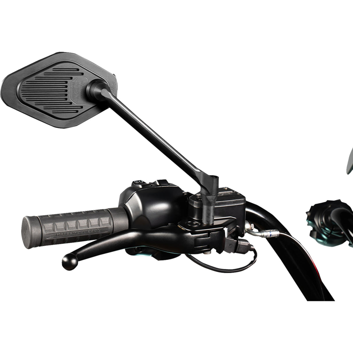 DRAG SPECIALTIES 0640-1865 Long Stem Adjustable Mirror Mirror - Adjustable - Long Stem - Black - Right