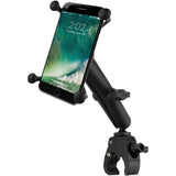 RAM MOUNTS 0636-0130 RAMB400CUN10U RAM® Small Tough-Claw™ Base with Long Double-Socket Arm and Universal Ram® X-Grip® Cradle Device Mount - X-Grip® - Tough-Claw™ - Small