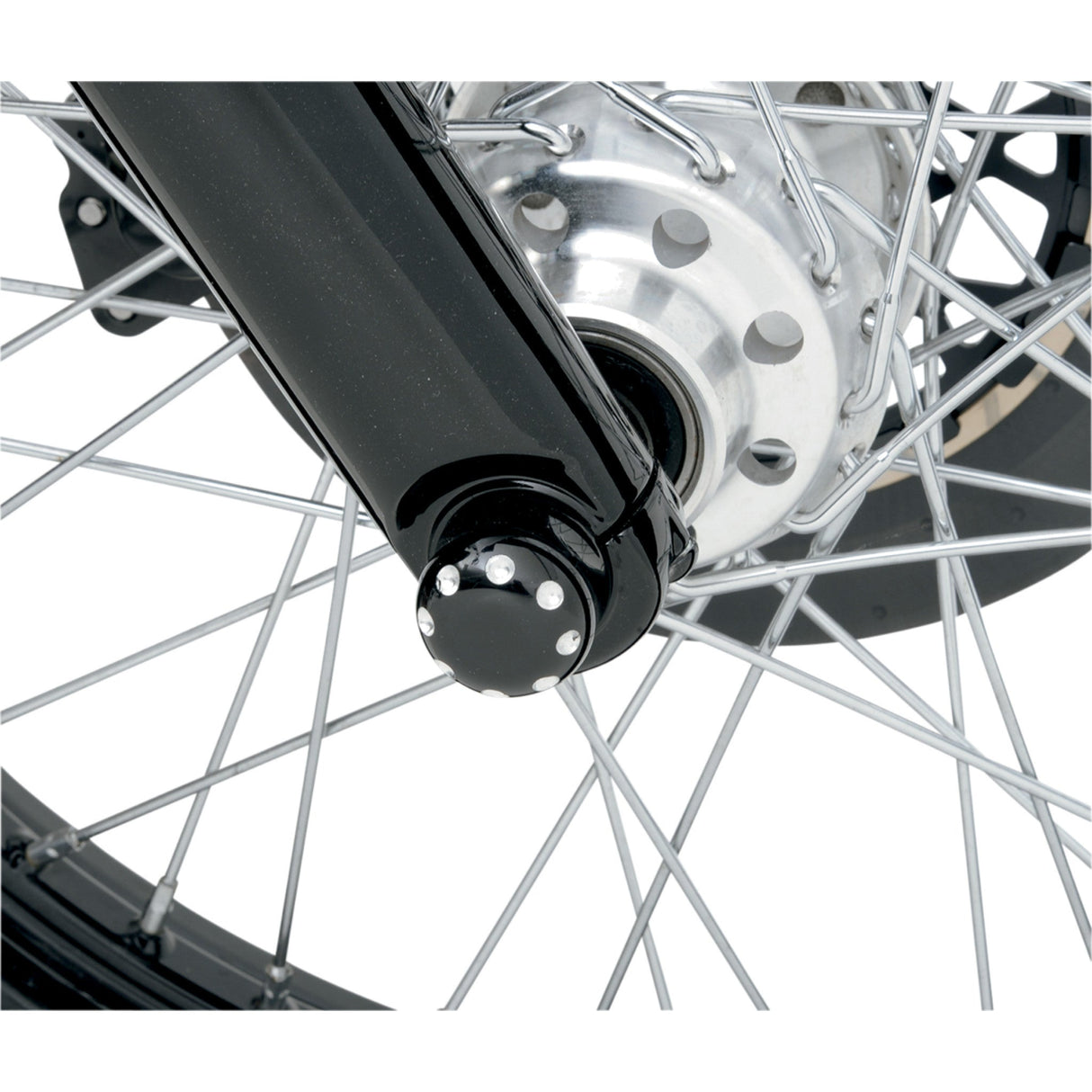 COVINGTONS 0214-0239 C0010-B Axle Cover - Axle Covers - Front - Dimpled - Black - Pair - '08-'23