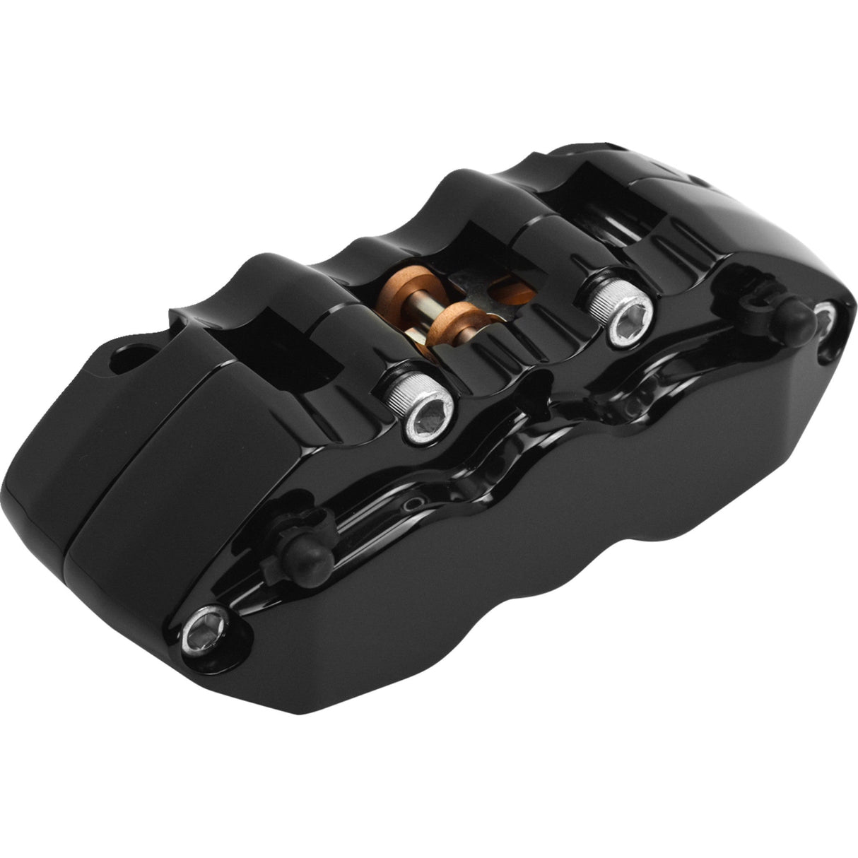 Hawg Halters Radial Mount 6-Piston Brake Caliper Black - RHRMAB6108 For Harley Softail 2015-2022
