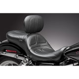 LePera Maverick Seat With Backrest Stitched Black - LK-970BR For Harley Motorcycles 2006-2017