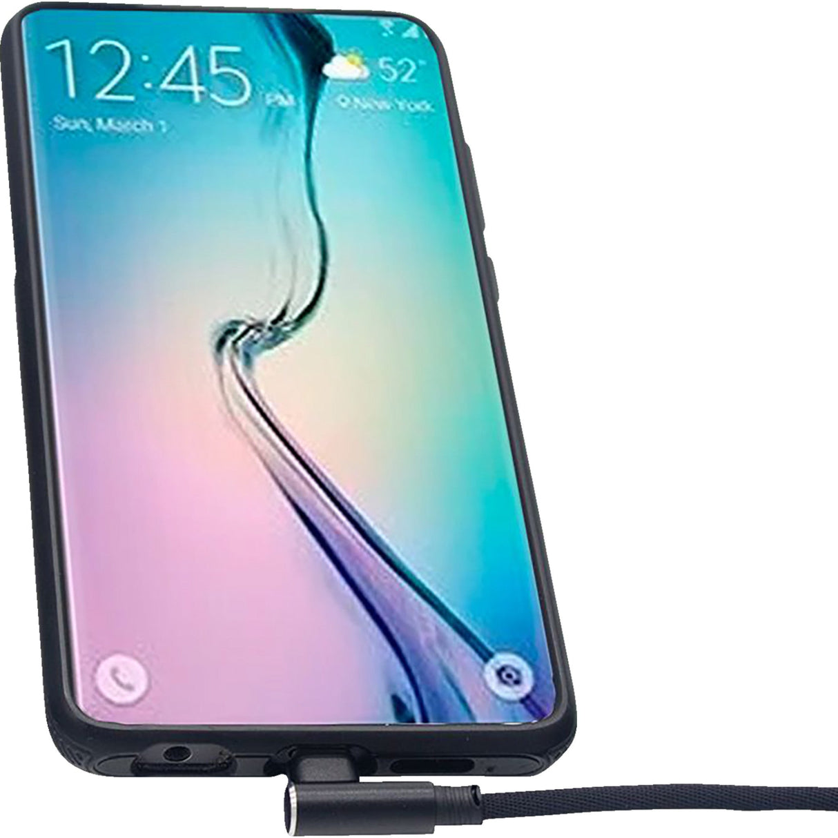 RIDEPOWER 3807-0709 RP90DGUSBUSBC18 18" 90° Male USB to 90° Male USB-C Phone Charging Cable 90° Male USB to 90° Male USB-C Cable - Phone - Charger - 18" - Black