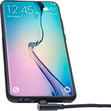 RIDEPOWER 3807-0709 RP90DGUSBUSBC18 18" 90° Male USB to 90° Male USB-C Phone Charging Cable 90° Male USB to 90° Male USB-C Cable - Phone - Charger - 18" - Black