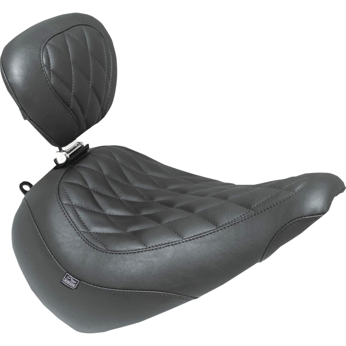 Mustang Wide Tripper™ Solo Seat With Backrest Diamond Black Stitch Fxbr - 89027 For Harley Softail Breakout 2023-2025