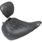 Mustang Wide Tripper™ Solo Seat With Backrest Diamond Black Stitch Fxbr - 89027 For Harley Softail Breakout 2023-2025