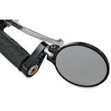 Joker Machine Cafe Racer Folding Bar End Mirror Side View Round Black 2-1/4" - 09-302B