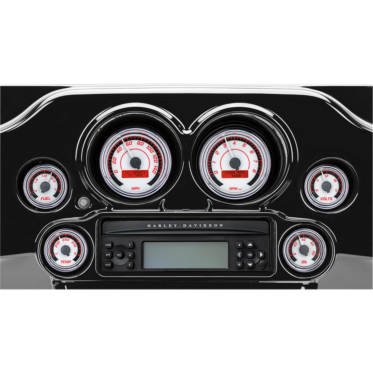 DAKOTA DIGITAL 2212-0573 MVX-8200-KG-K MVX-8K Series Analog/Digital Gauge Kit — 8200KGK Model - MVX-8K Series Analog/Digital 2-Gauge Kit - Black Bezel - Black Face with Gray Background