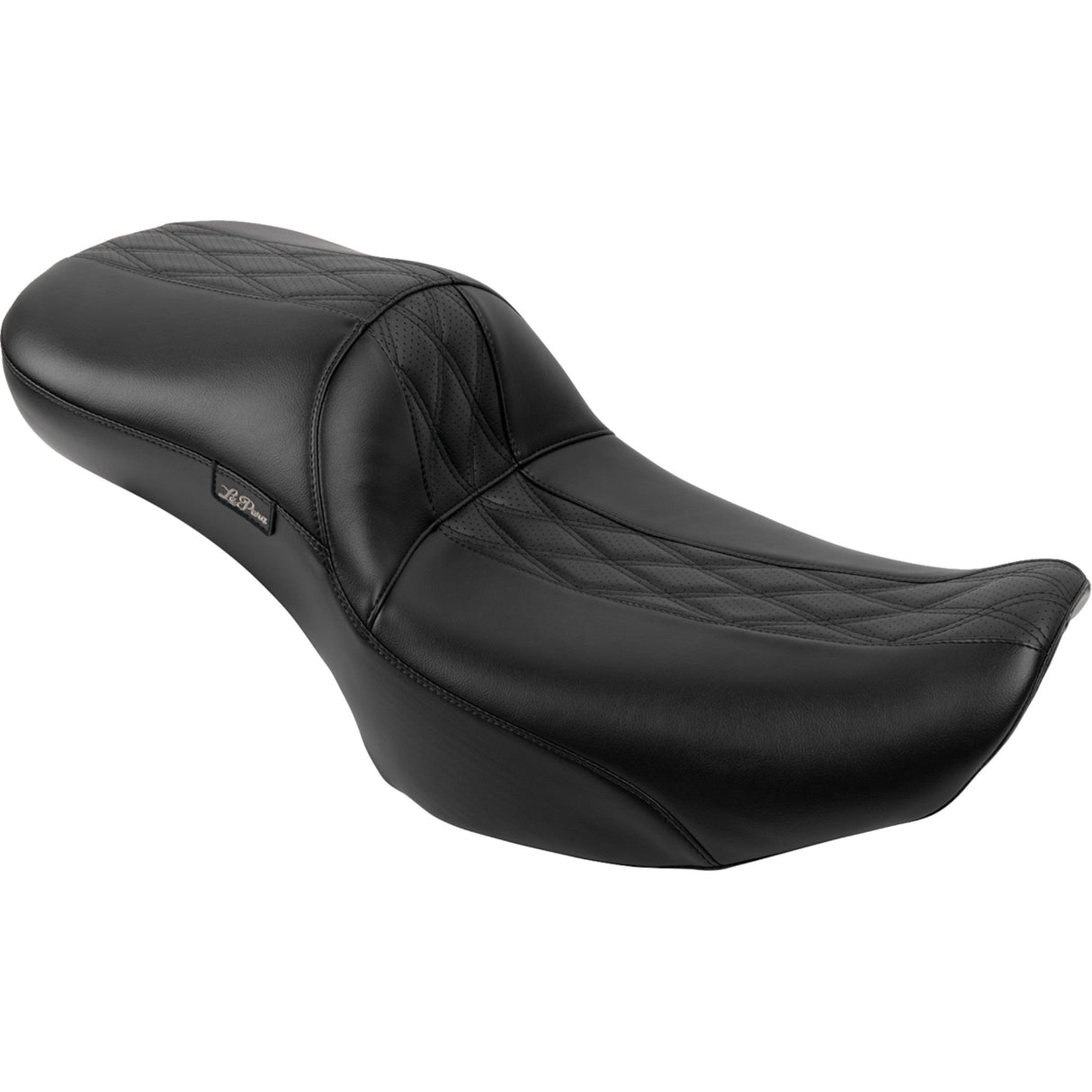 LePera Maverick Daddy Long Legs Seat Without Backrest Diamond Stitch HR2 Inlay - LV-957DLHR2 For Harley Touring 2023-2026